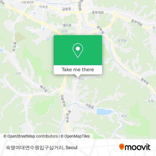 숙명여대연수원입구삼거리 map