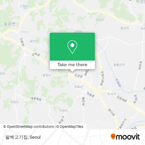 팔백고기집 map