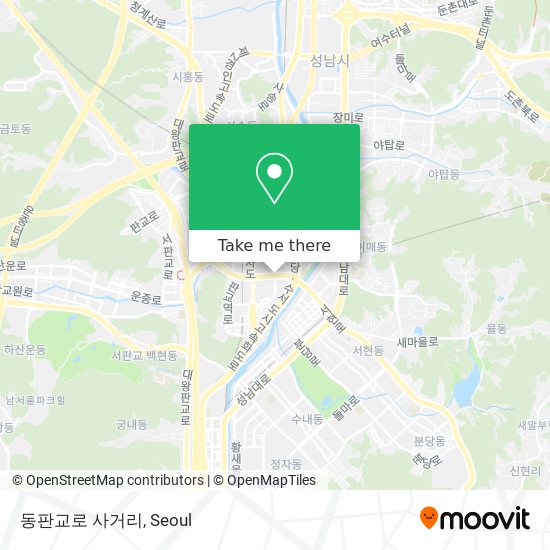 동판교로 사거리 map