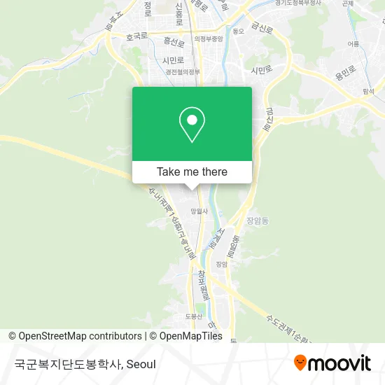 국군복지단도봉학사 map