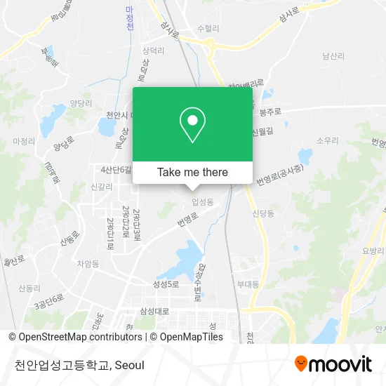 천안업성고등학교 map