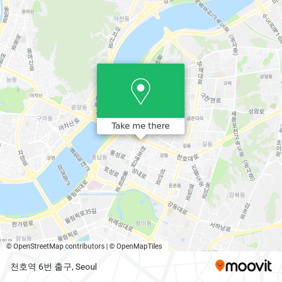 천호역 6번 출구 map