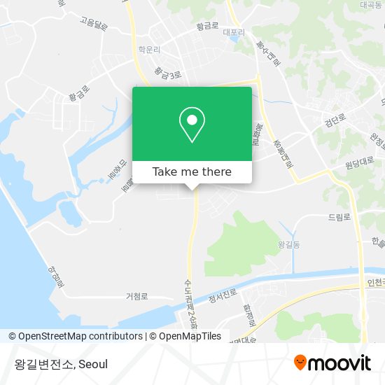 왕길변전소 map