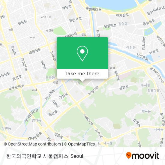 한국외국인학교 서울캠퍼스 map