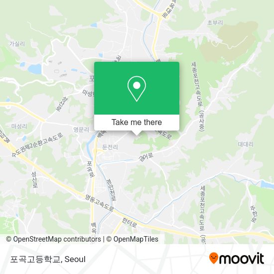 포곡고등학교 map