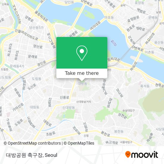 대방공원 축구장 map