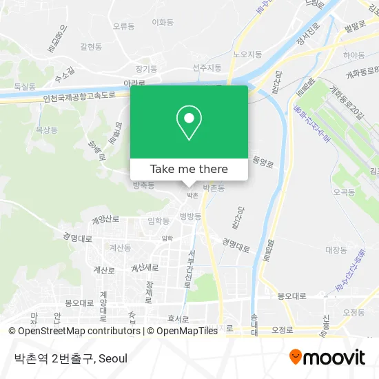 박촌역 2번출구 map