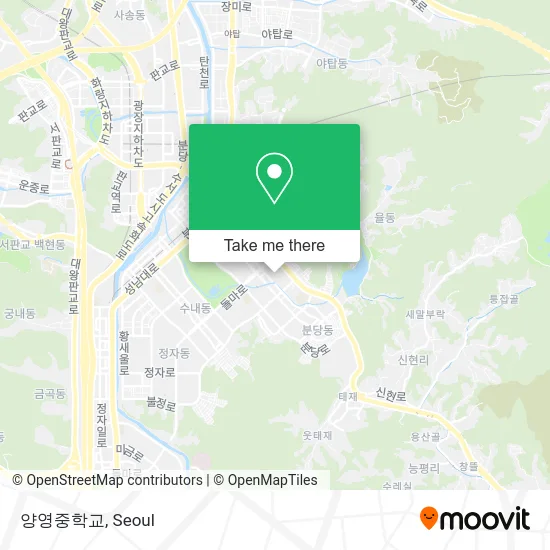 양영중학교 map