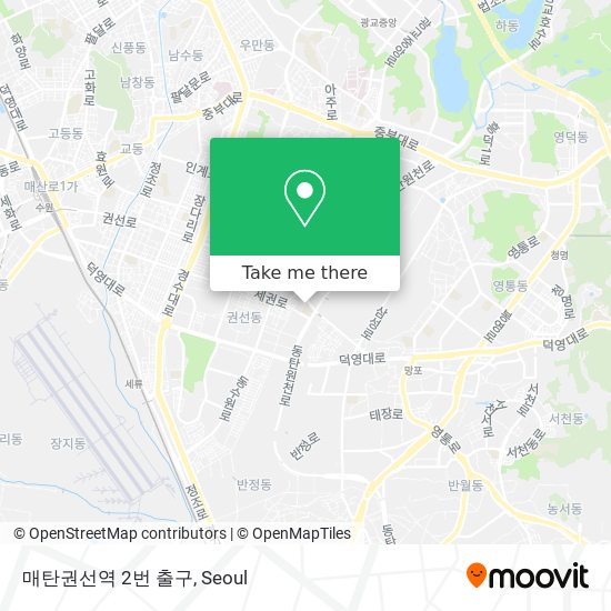 매탄권선역 2번 출구 map