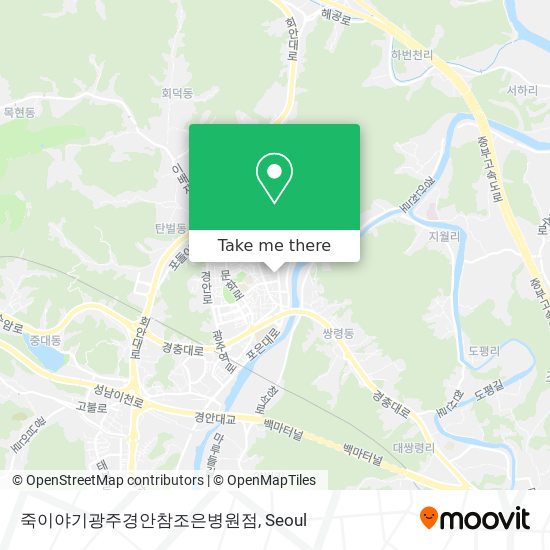 죽이야기광주경안참조은병원점 map