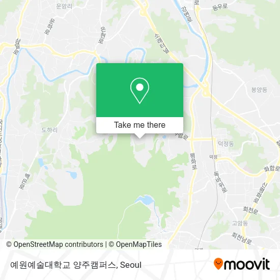 예원예술대학교 양주캠퍼스 map