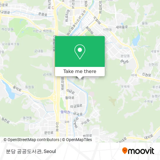 분당 공공도서관 map