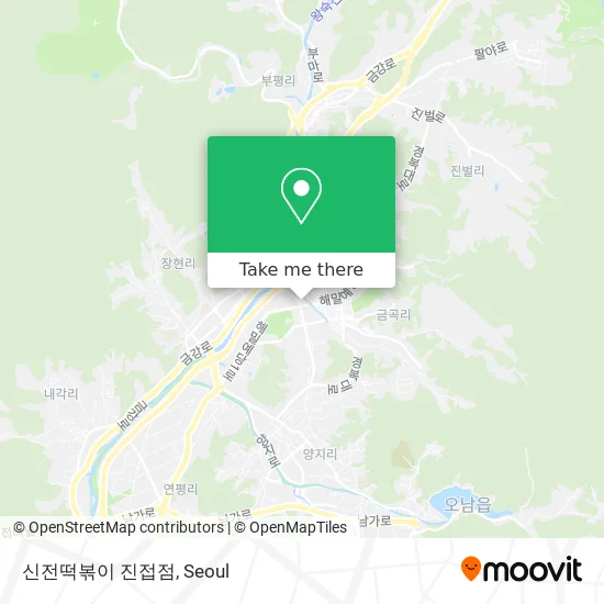 신전떡볶이 진접점 map