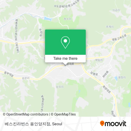 베스킨라빈스 용인양지점 map