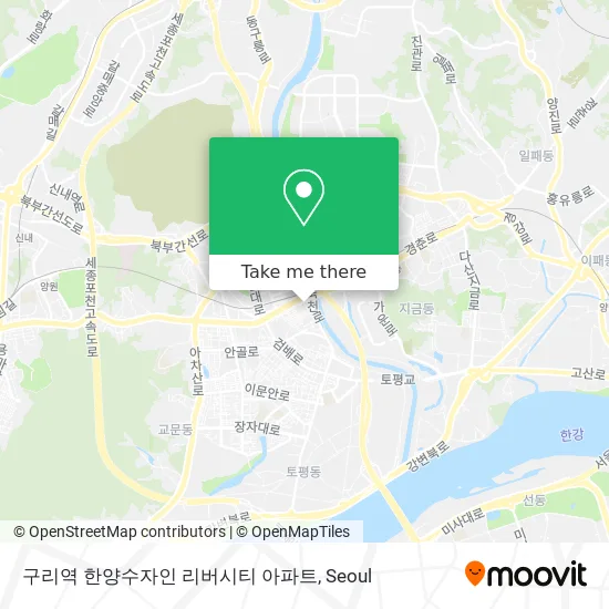구리역 한양수자인 리버시티 아파트 map