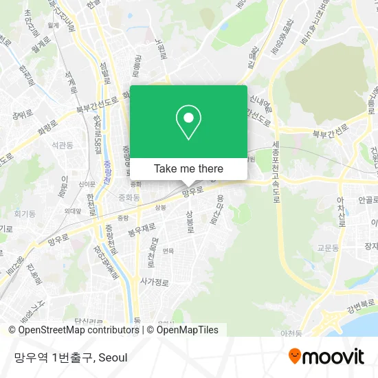 망우역 1번출구 map