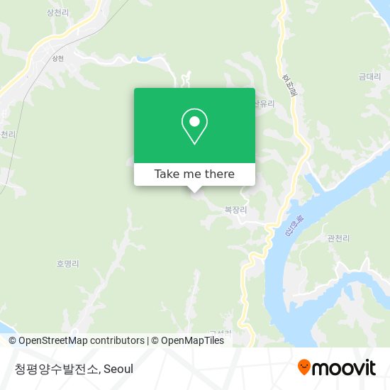 청평양수발전소 map