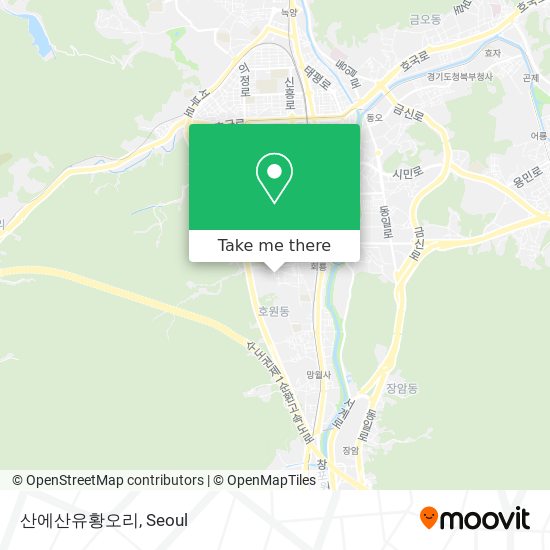 산에산유황오리 map