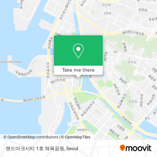 랜드마크시티 1호 체육공원 map