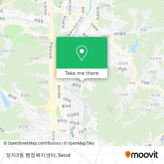 정자3동 행정복지센터 map