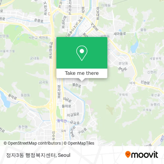 정자3동 행정복지센터 map