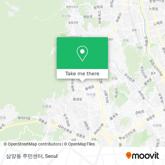 삼양동 주민센터 map