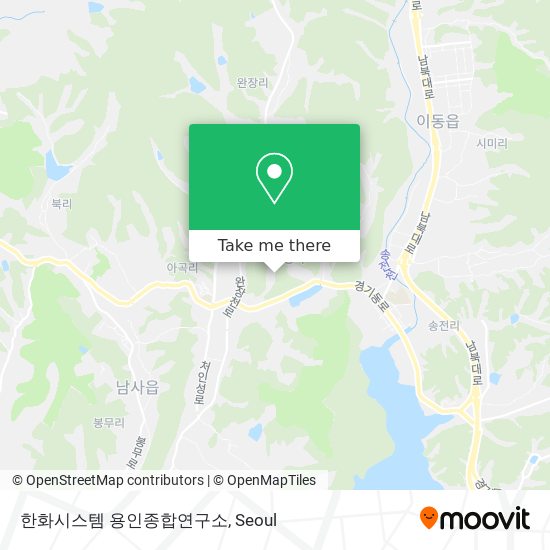 한화시스템 용인종합연구소 map