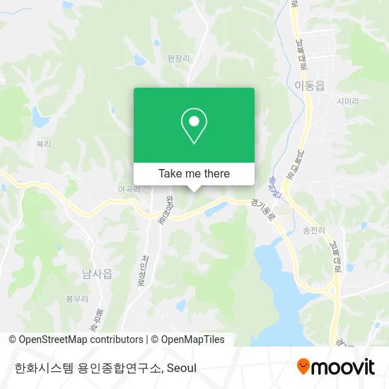 한화시스템 용인종합연구소 map