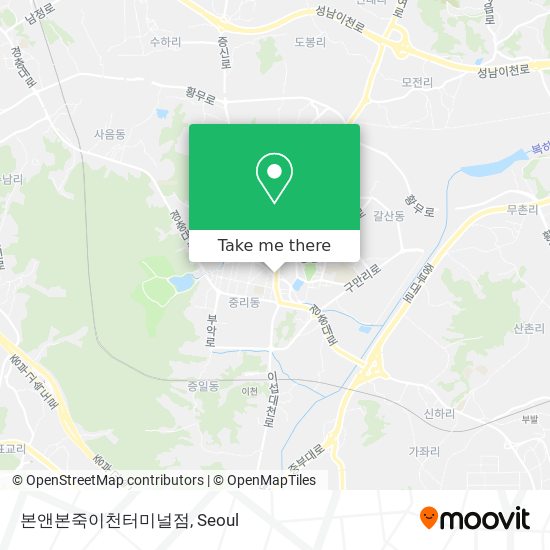 본앤본죽이천터미널점 map