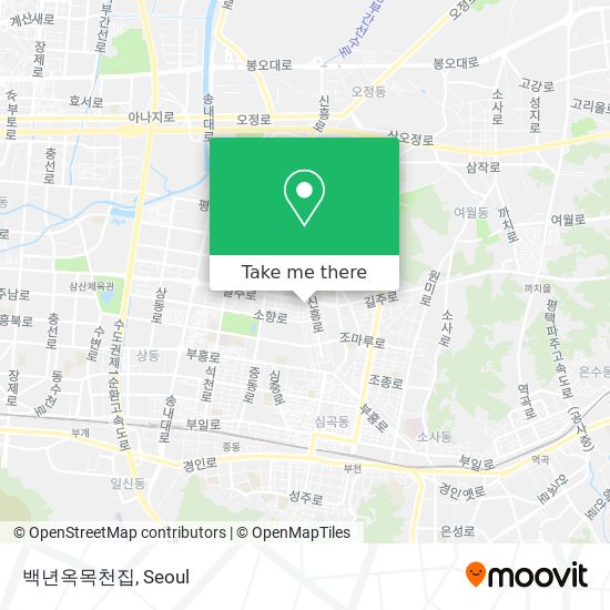 백년옥목천집 map