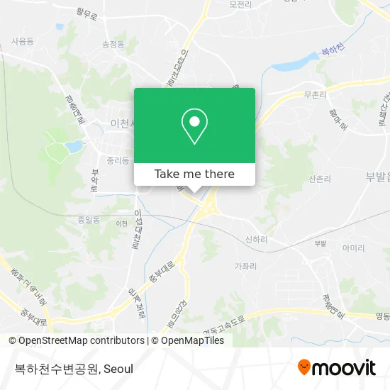 복하천수변공원 map