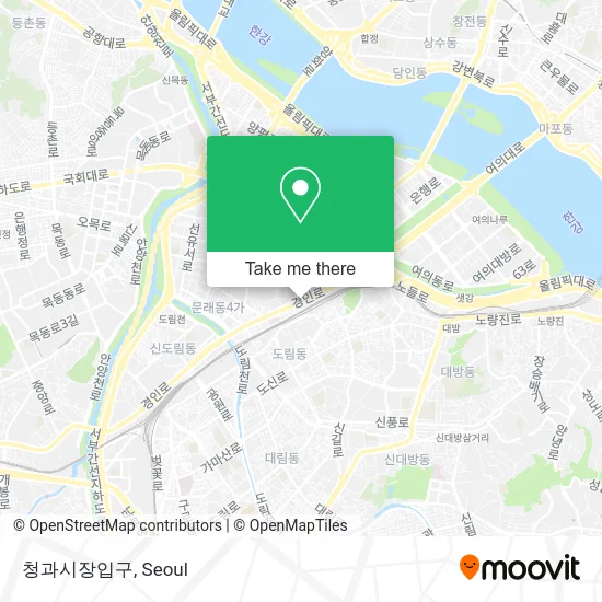 청과시장입구 map