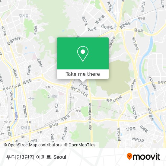 우디안3단지 아파트 map