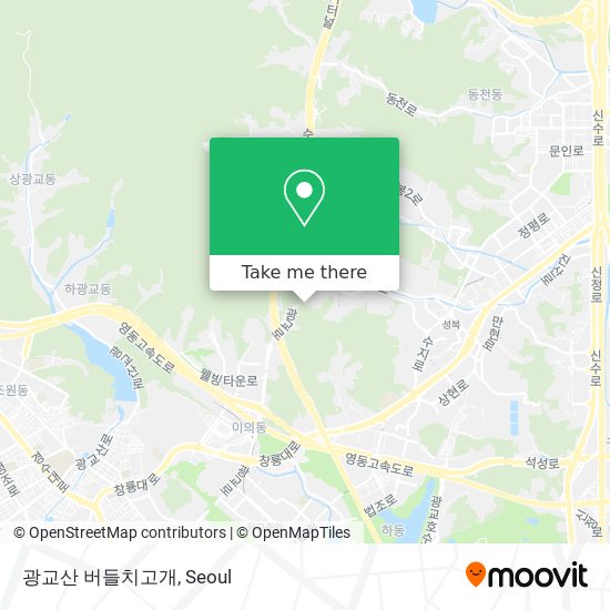 광교산 버들치고개 map