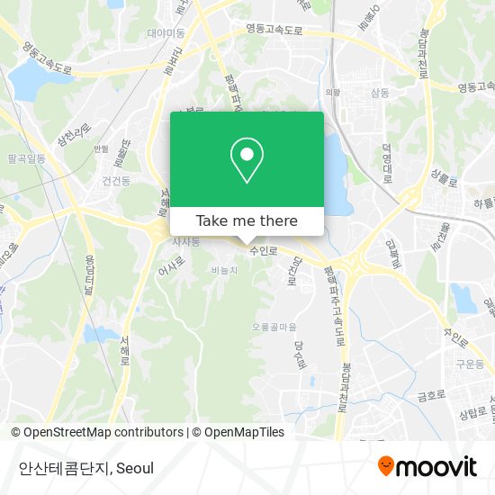 안산테콤단지 map