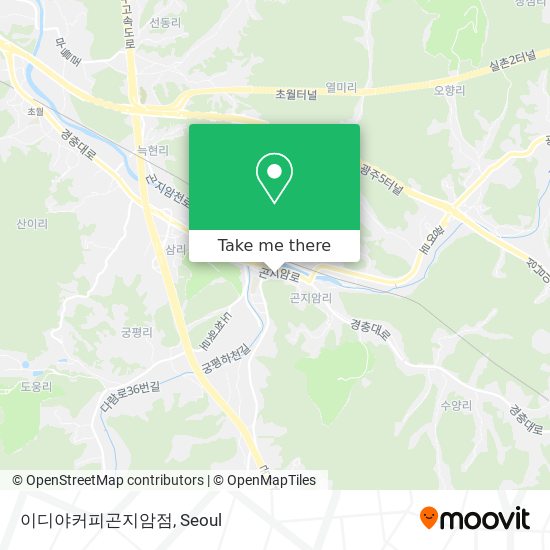 이디야커피곤지암점 map