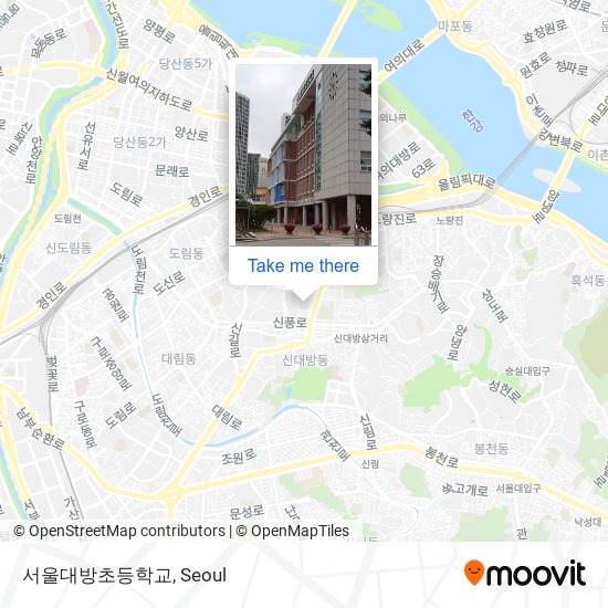 서울대방초등학교 map