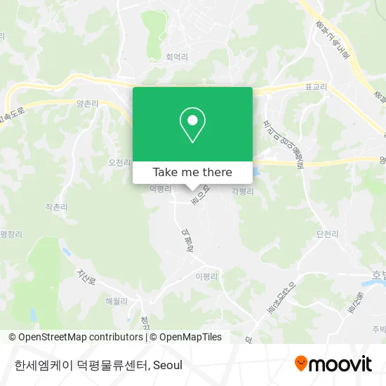 한세엠케이 덕평물류센터 map