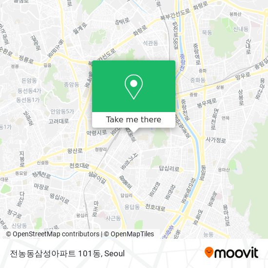 전농동삼성아파트 101동 map