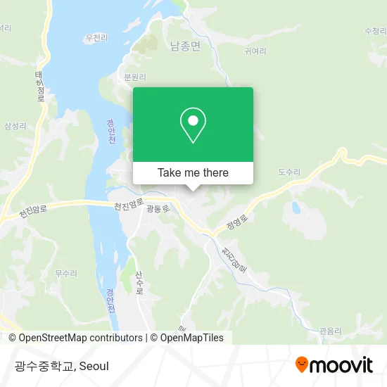 광수중학교 map