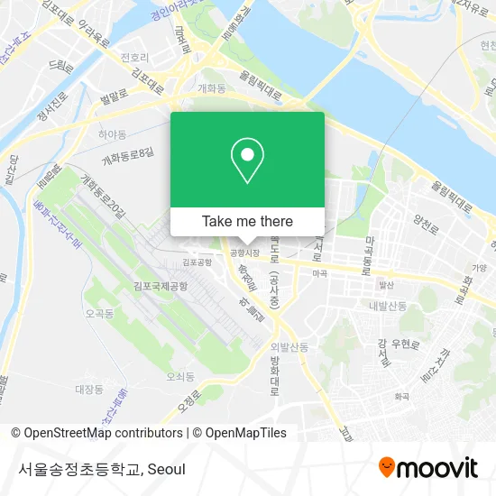서울송정초등학교 map