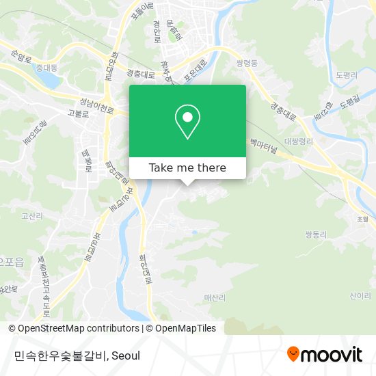 민속한우숯불갈비 map