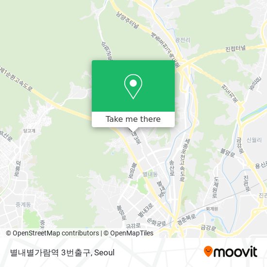 별내별가람역 3번출구 map