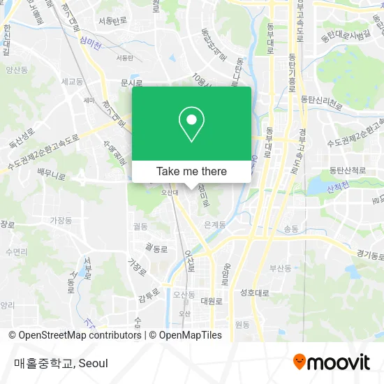 매홀중학교 map