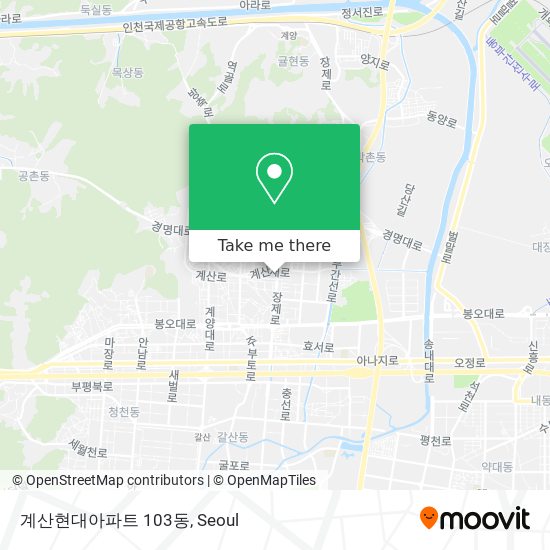 계산현대아파트 103동 map