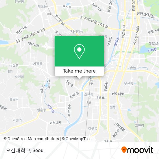 오산대학교 map