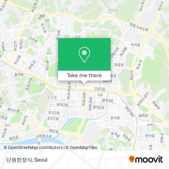 단원한정식 map