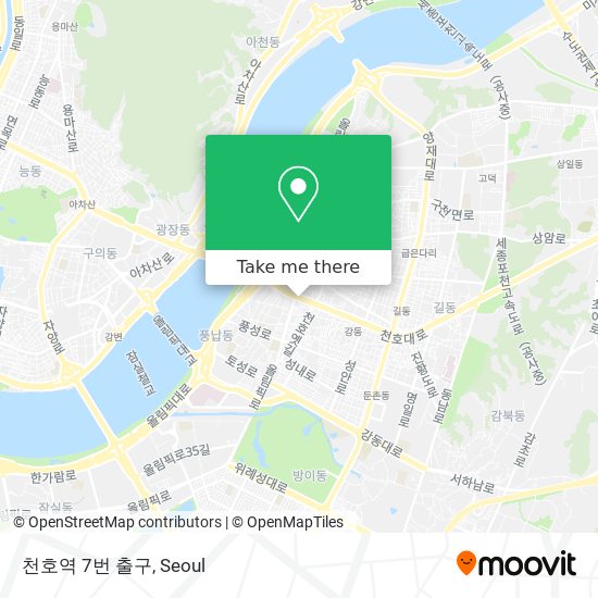 천호역 7번 출구 map