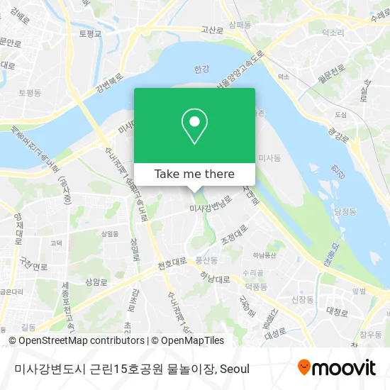 미사강변도시 근린15호공원 물놀이장 map