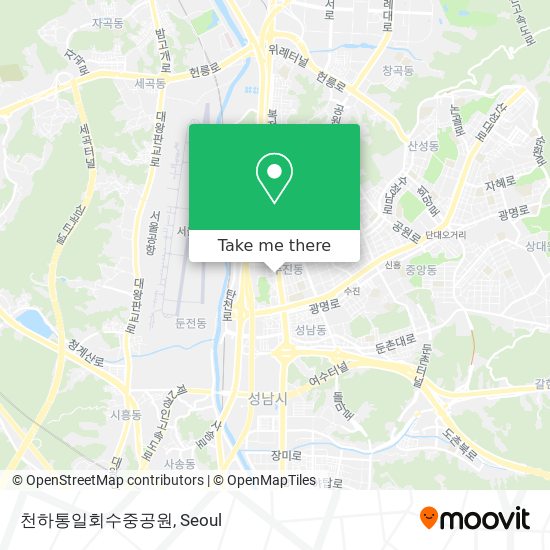 천하통일회수중공원 map